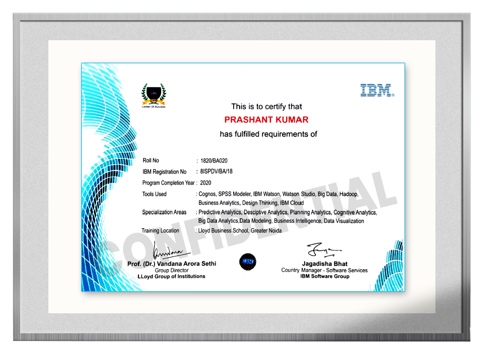 certificate IBM