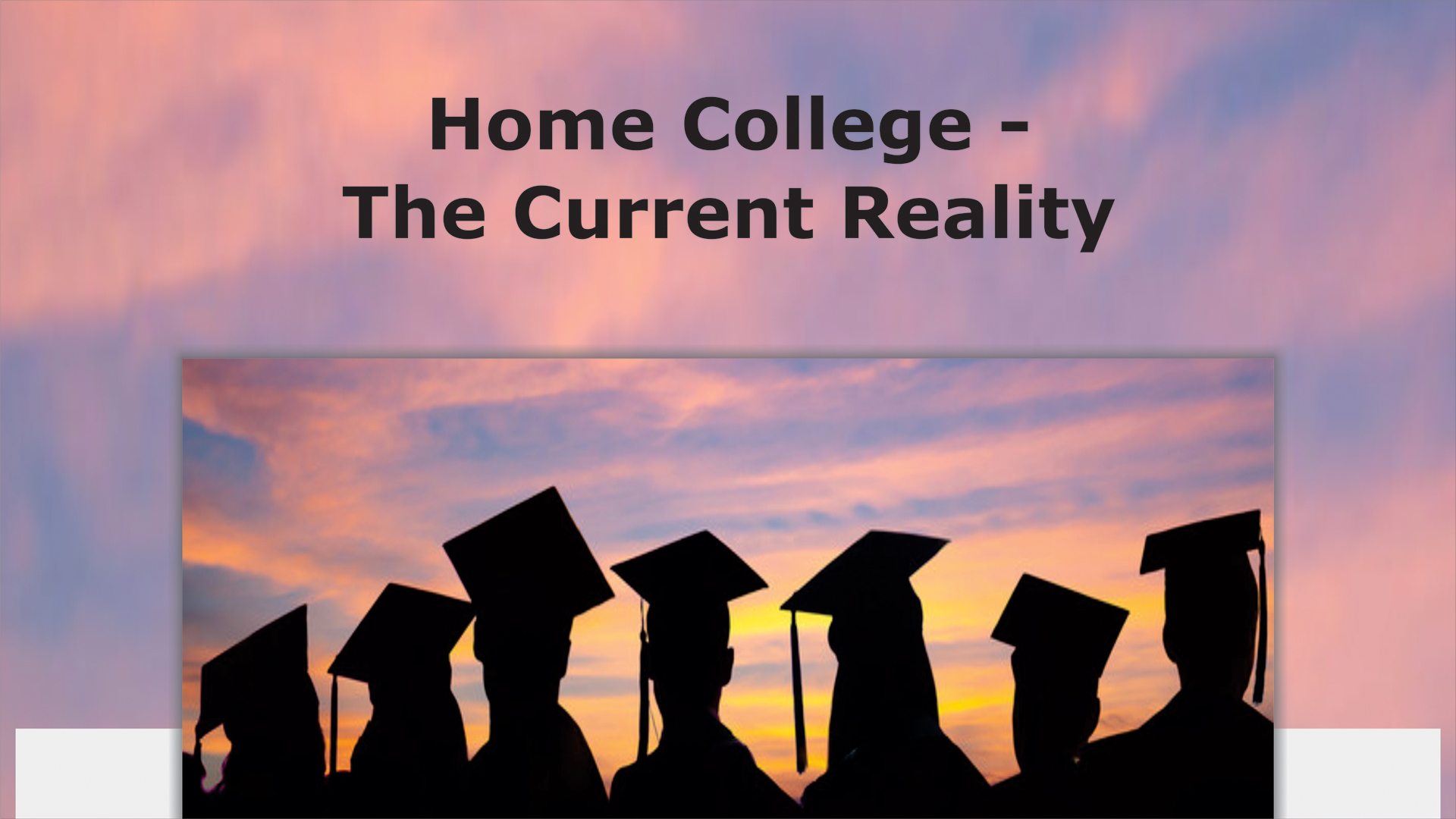 Home or College: The Current Reality