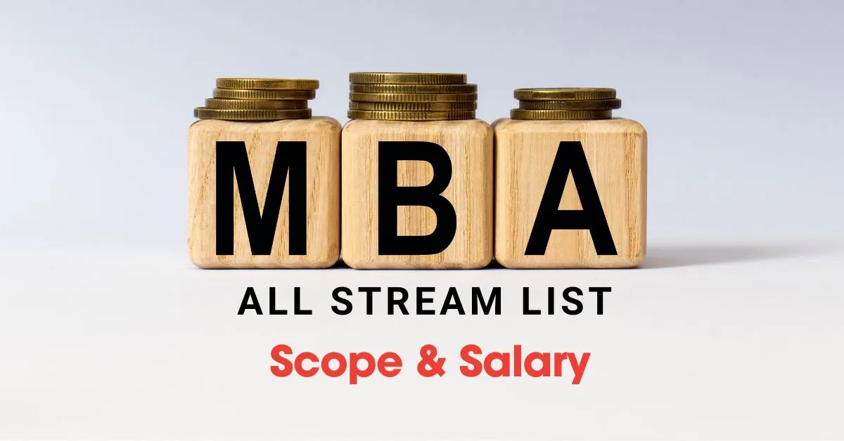 MBA all stream list: Scope and Salary