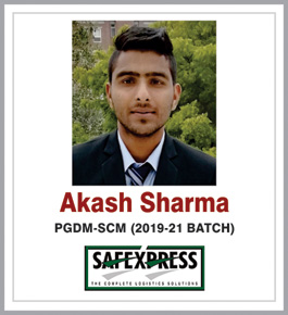 Akash Sharma- PGDM-SCM (2019-21 BATCH)